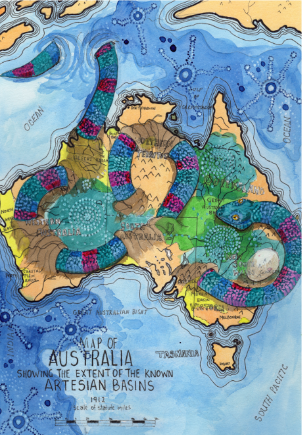 Map of Australia illustration